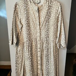 Tuckernuck Animal Print Gold Dress